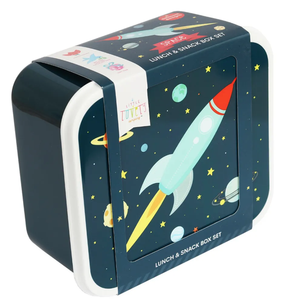 Lunch & snack box sæt - space