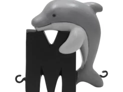 M bogstav med marsvin hval til navnetog