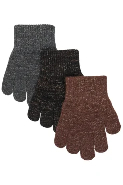 Magic handsker 3 pak med lurex - Antrazite
