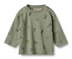 Malthe T-shirt Langærmet - Dusty green cars
