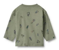 Malthe T-shirt Langærmet - Dusty green cars