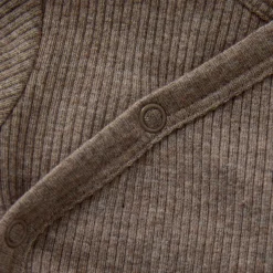 Melange Rib Wrap Body Langærmet - 2813