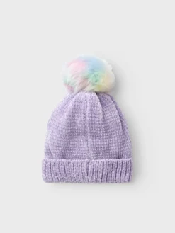 Metea strikket beanie - PASTELLILA