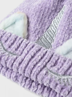 Metea strikket beanie - PASTELLILA