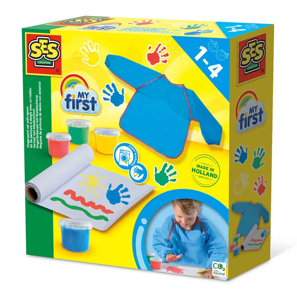 Min første - Fingermaling med forklæde