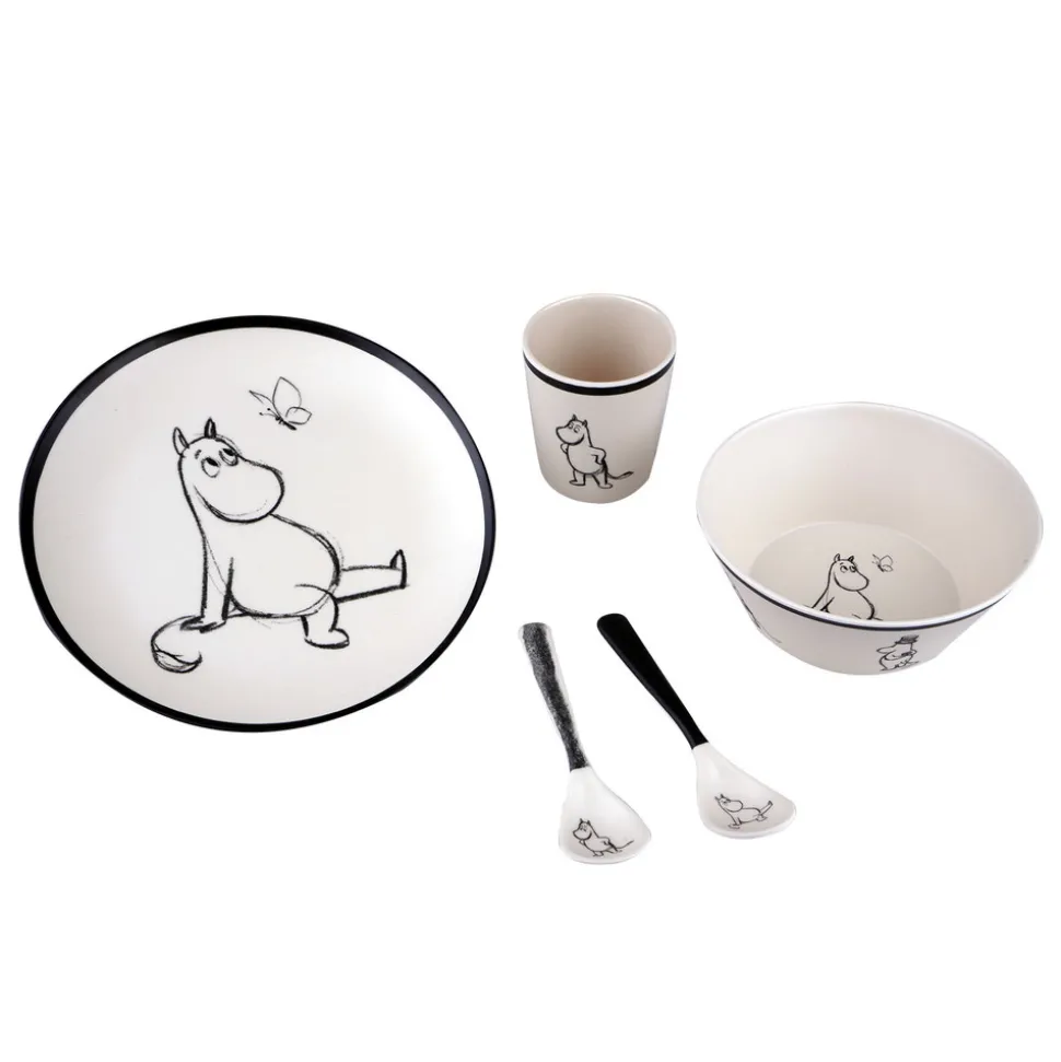 Moomin Melamine 5 pcs Mealtime set