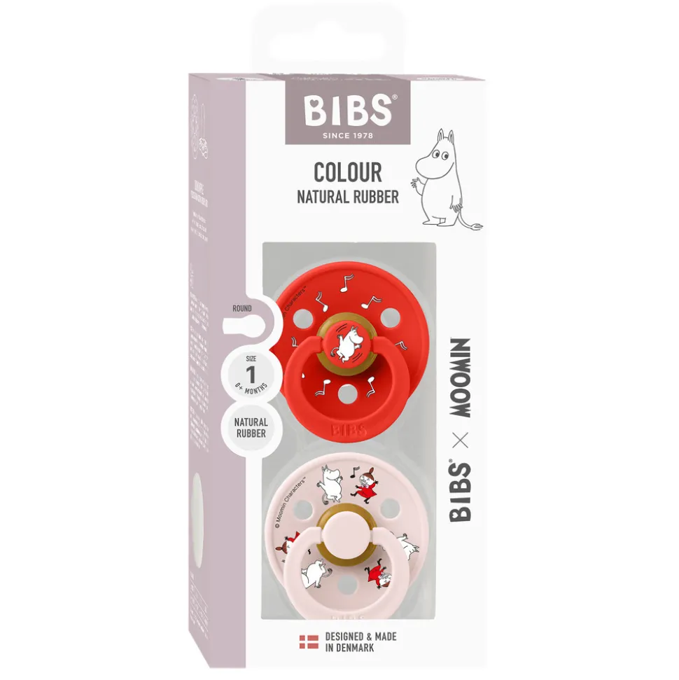 Moomins Colour Sut 2pk Latex Str 1 - Candy Apple