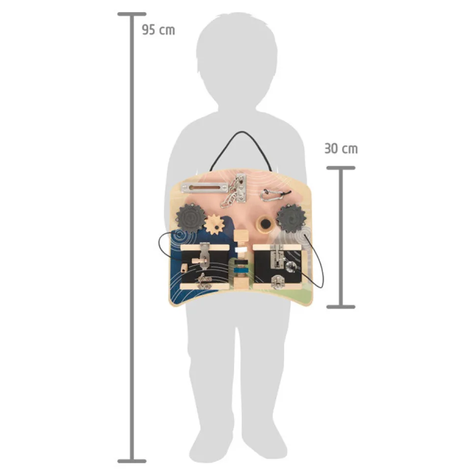 Motorik og aktivitetsbræt med låse og rotation