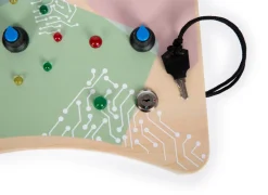 Motorikbræt med LED lys og knapper