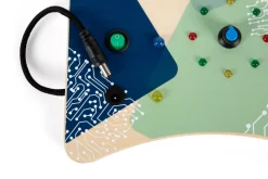 Motorikbræt med LED lys og knapper