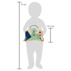 Motorikbræt med LED lys og knapper