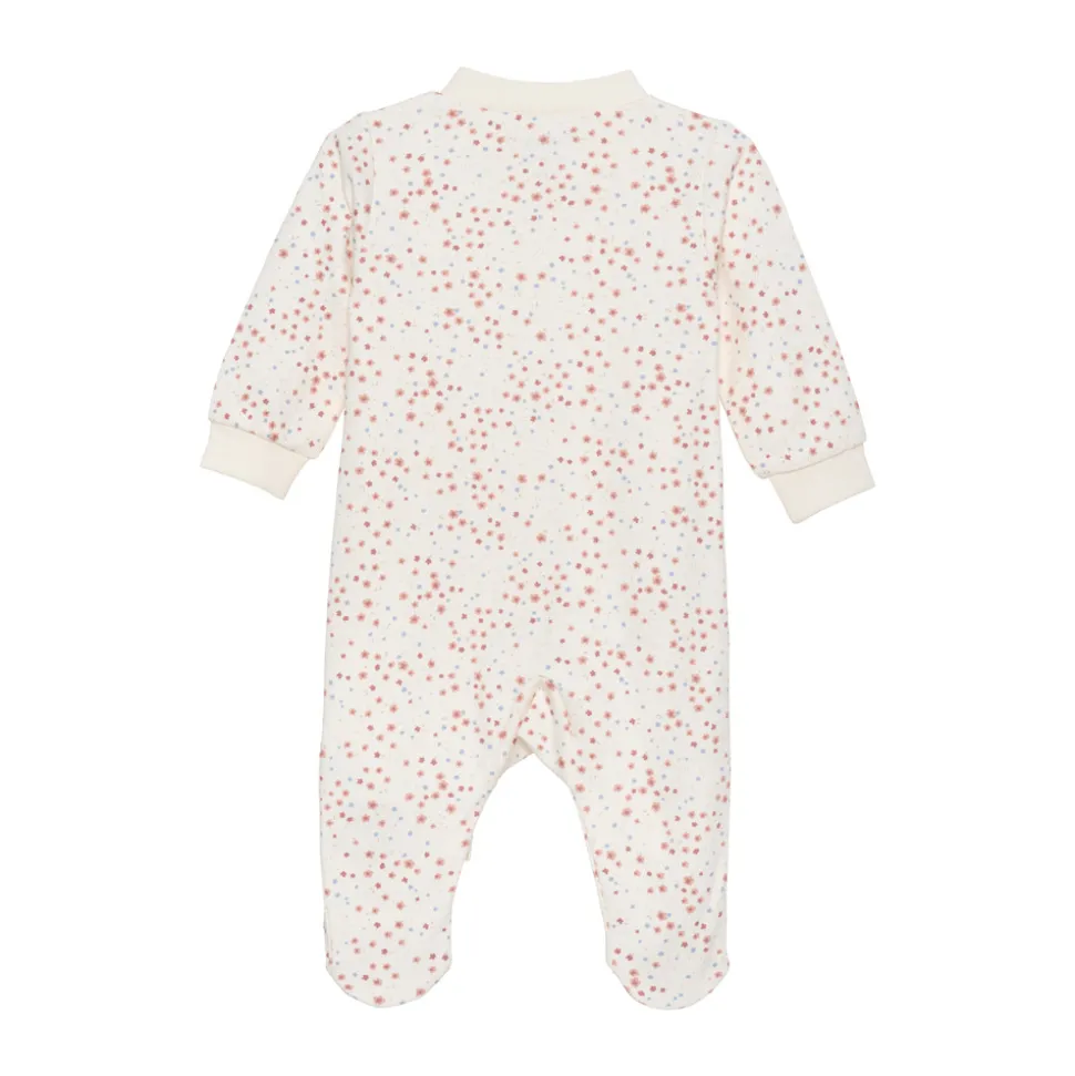 Natdragt med lynlås og fod - Misty Rose