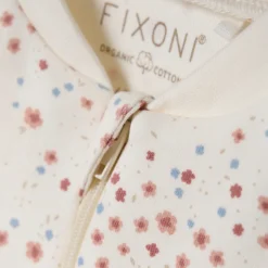 Natdragt med lynlås og fod - Misty Rose