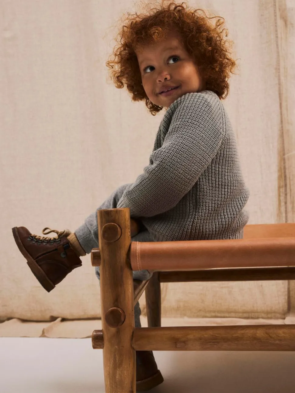 Nemlen langærmet strik - LIMESTONE