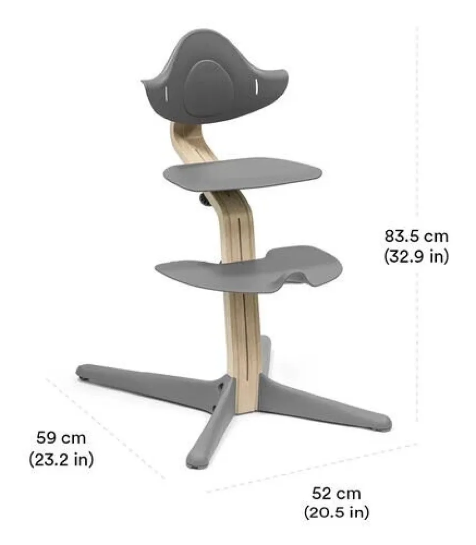Nomi bundle - Højstol, Newborn sæt og babysæt - sort/natur