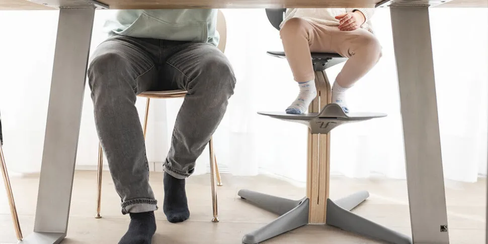 Nomi bundle - Højstol, Newborn sæt og babysæt - grå/natur