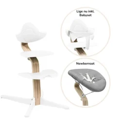Nomi bundle - Højstol, Newborn sæt og babysæt - hvid/natur