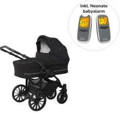 Nordic Lux barnevogn - Dusty black inkl. Neonate BC-6900D