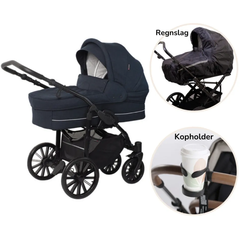 Nordic Lux inkl. regnslag og kopholder - Dusty navy