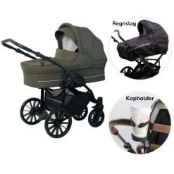 Nordic Lux inkl. regnslag og kopholder - Dusty olive