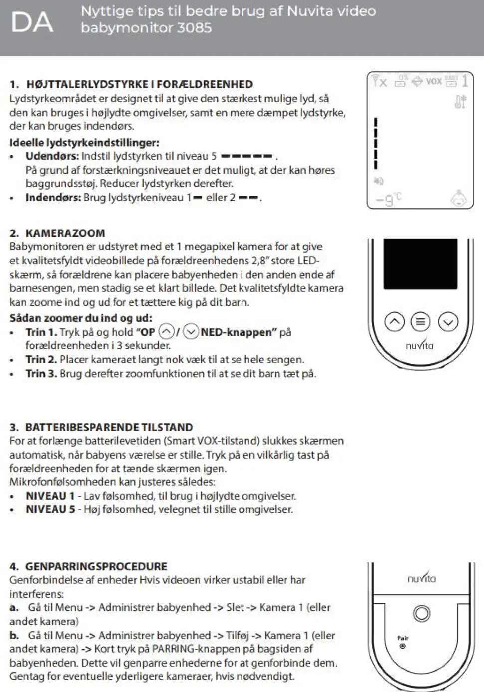 Nuvita 3085 video babyalarm