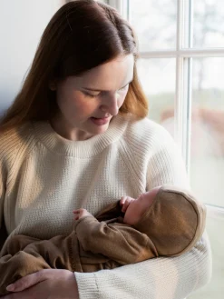 Nyfødt Slå-om Body - Almond