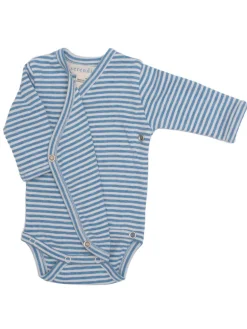 Nyfødt Slå-om Body - AZURSTRIPE