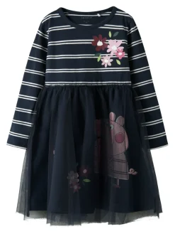 Orini Gurli Gris Tyl Kjole - Navy Blazer