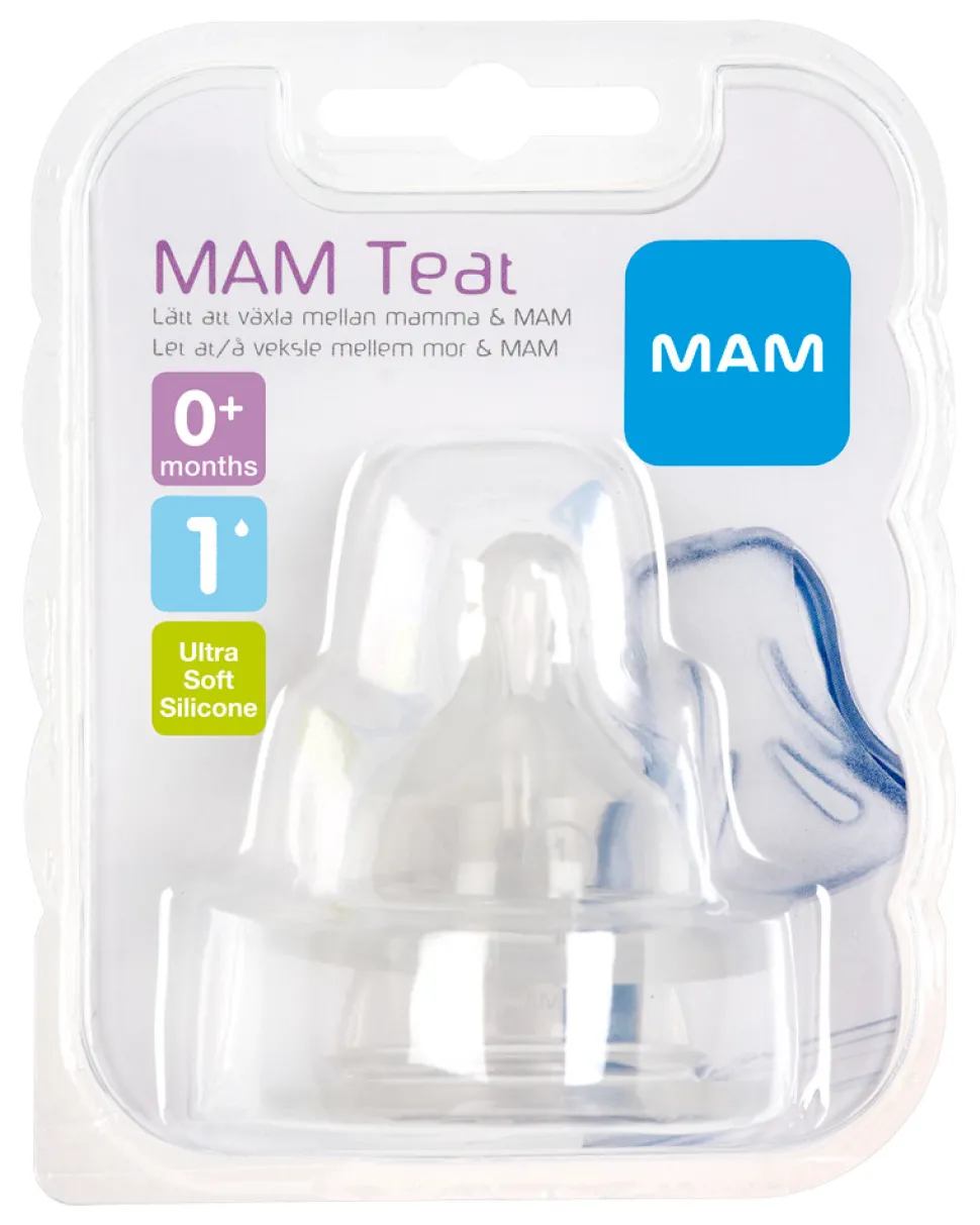2-Pak Flaskesut Teat, Størrelse 1