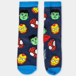 4-pak strømper i sparegris - Spidey - BLÅ/MIX