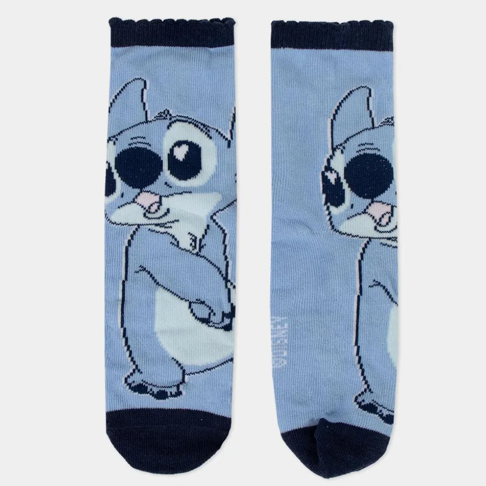 4-pak strømper i sparegris - Stitch - LBLÅ/LRØD