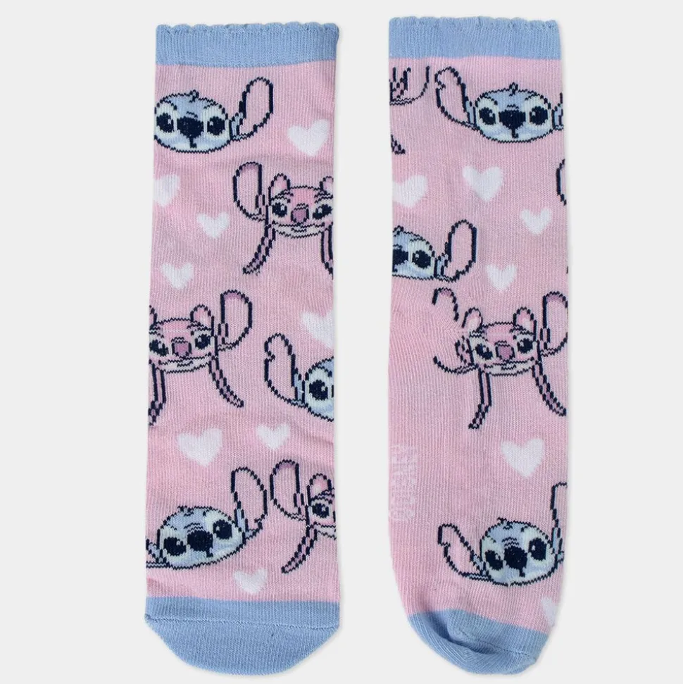 4-pak strømper i sparegris - Stitch - LBLÅ/LRØD