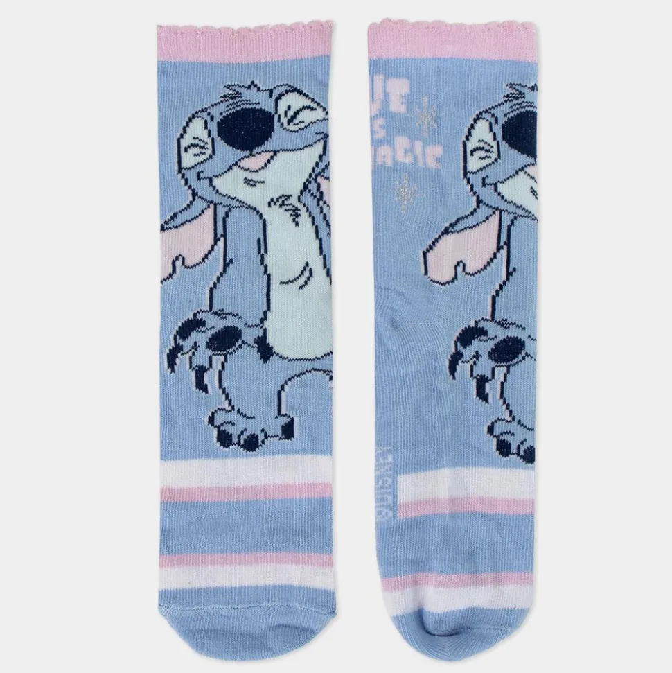 4-pak strømper i sparegris - Stitch - LBLÅ/LRØD