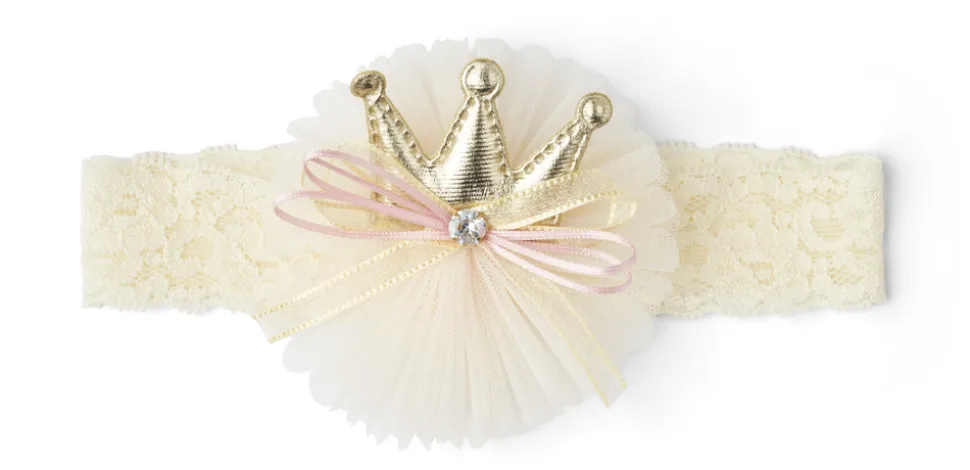 Pandebånd m/krone - Beige