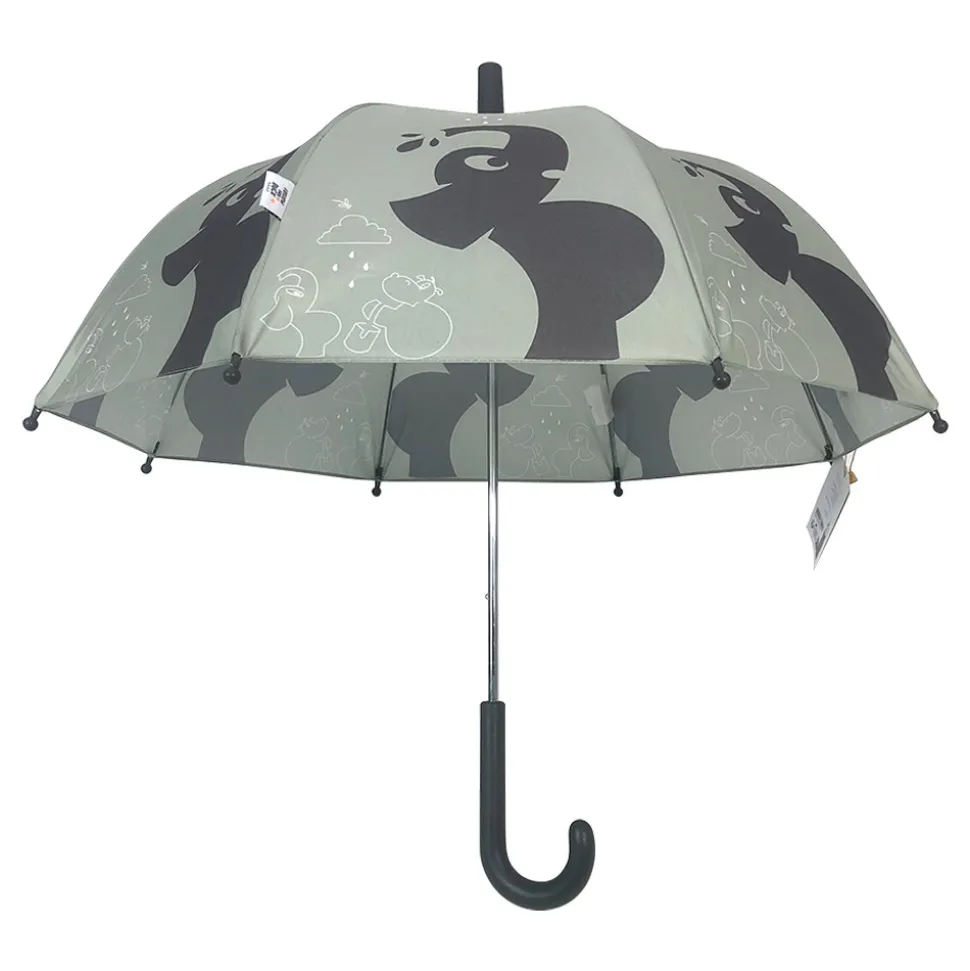 Paraply med elefantprint sage green