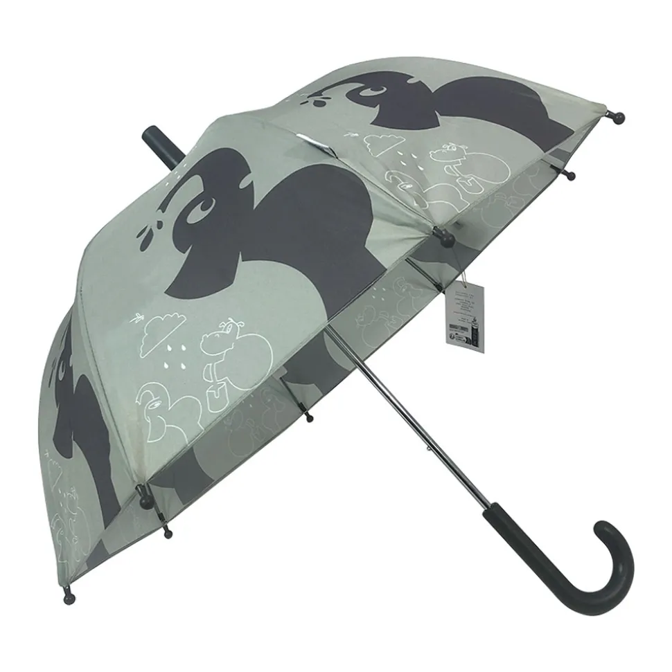 Paraply med elefantprint sage green