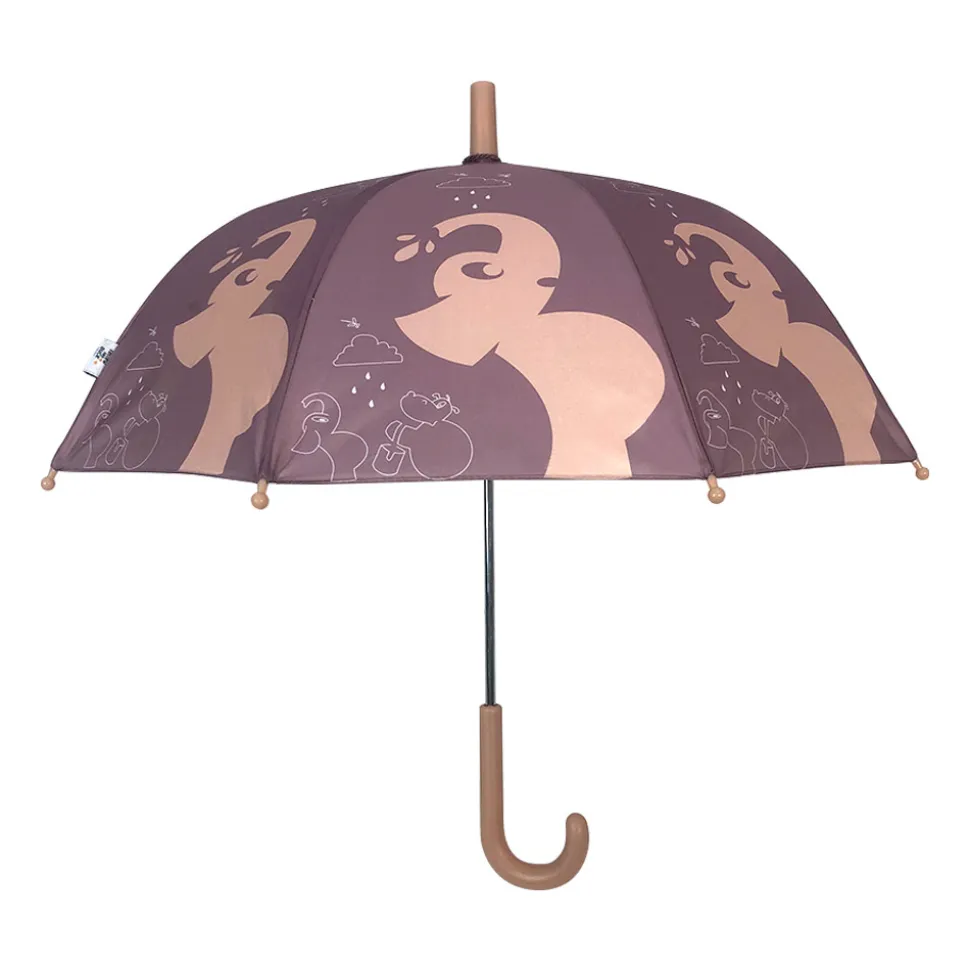 Paraply med elefantprint blush rose