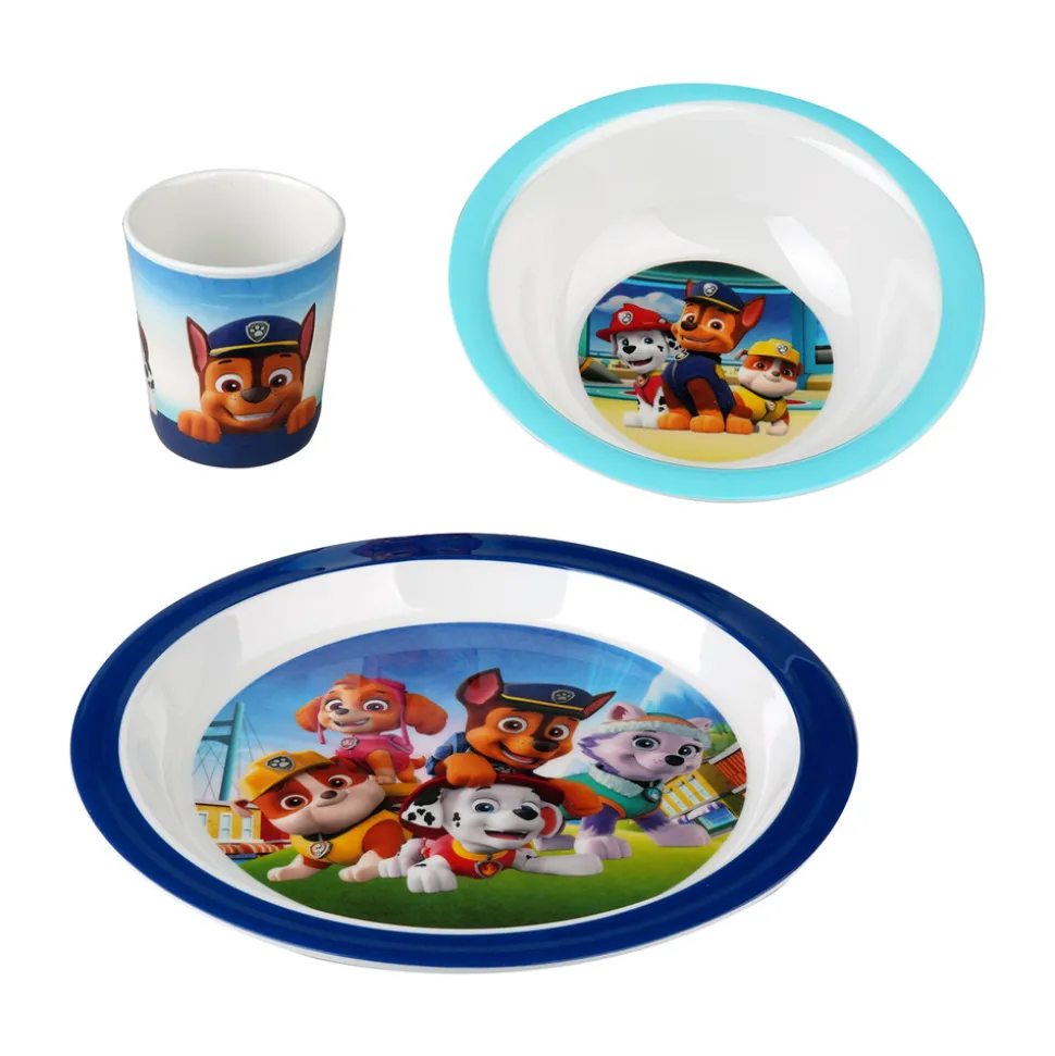 Paw Patrol 3 pcs set - Blue - 100% melamin