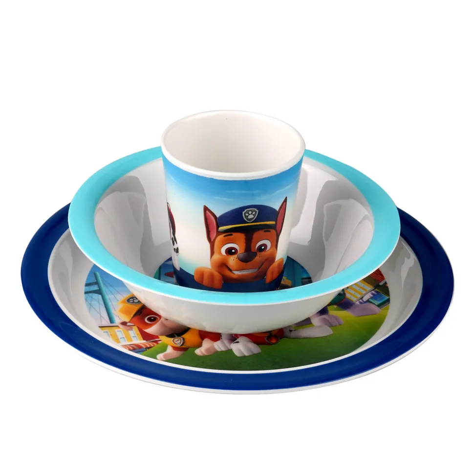 Paw Patrol 3 pcs set - Blue - 100% melamin