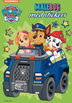Paw Patrol malebog med stickers