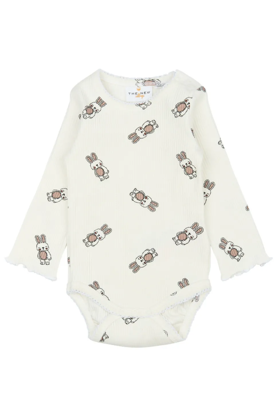 Pippa Rib Body langærmet - Cloud dans