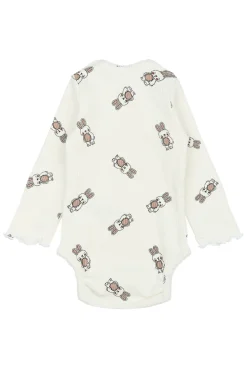 Pippa Rib Body langærmet - Cloud dans