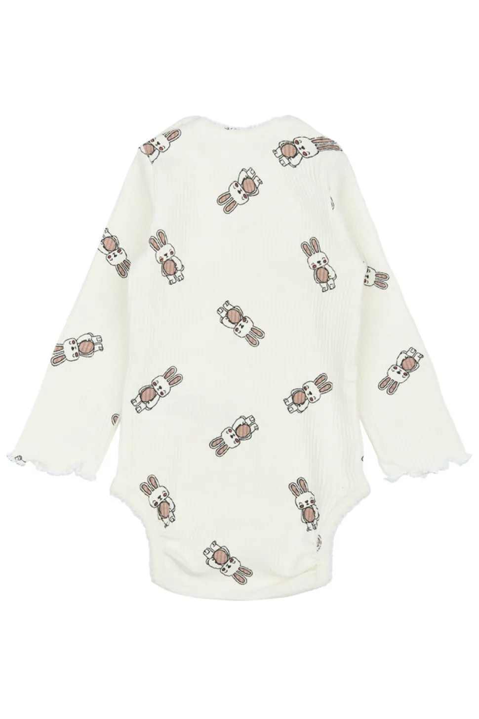 Pippa Rib Body langærmet - Cloud dans