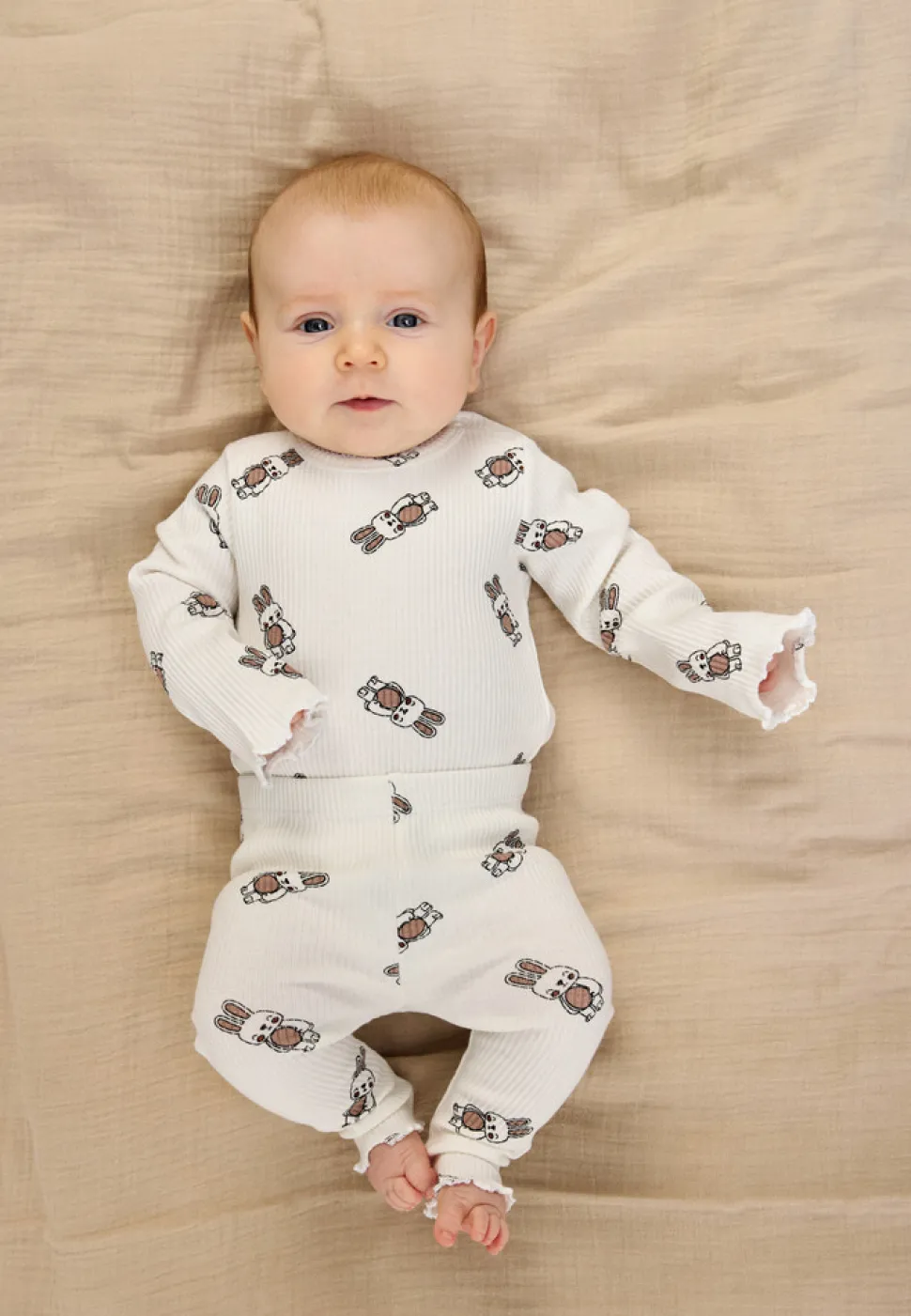 Pippa Rib Body langærmet - Cloud dans