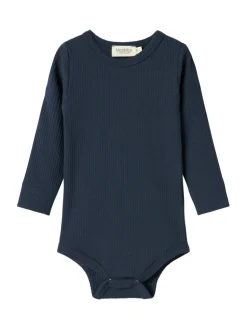 Plain Langærmet Body - Pilot navy