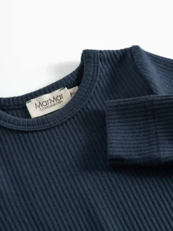 Plain Langærmet Body - Pilot navy