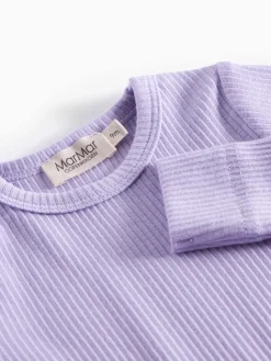 Plain Langærmet Body - Soft lavender