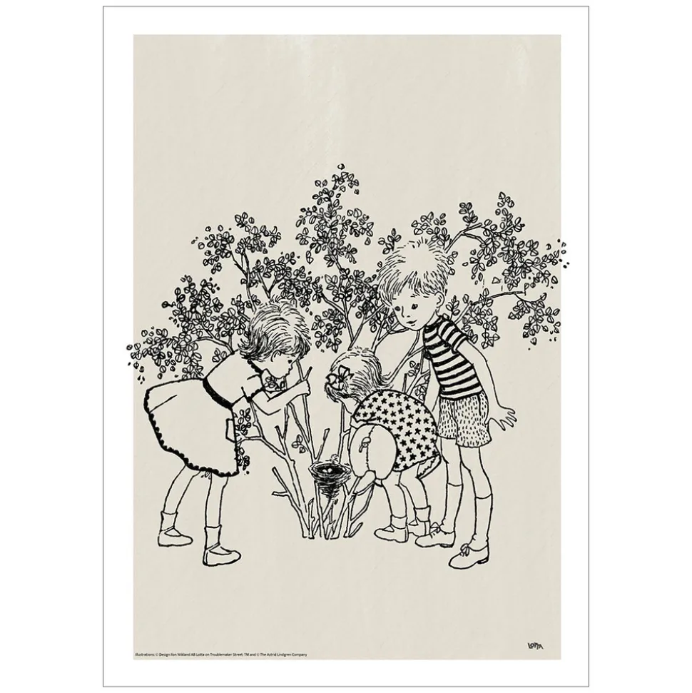 Plakat - Astrid Lindgren - Lotta - fugle rede 50x70