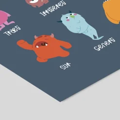 Plakat - De Tolv Følelser blå 50x70