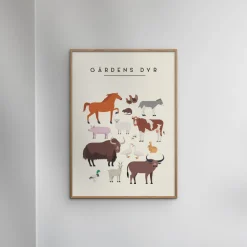 Plakat - Gårdens dyr
